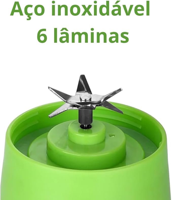Mini licuadora portátil de 6 aspas